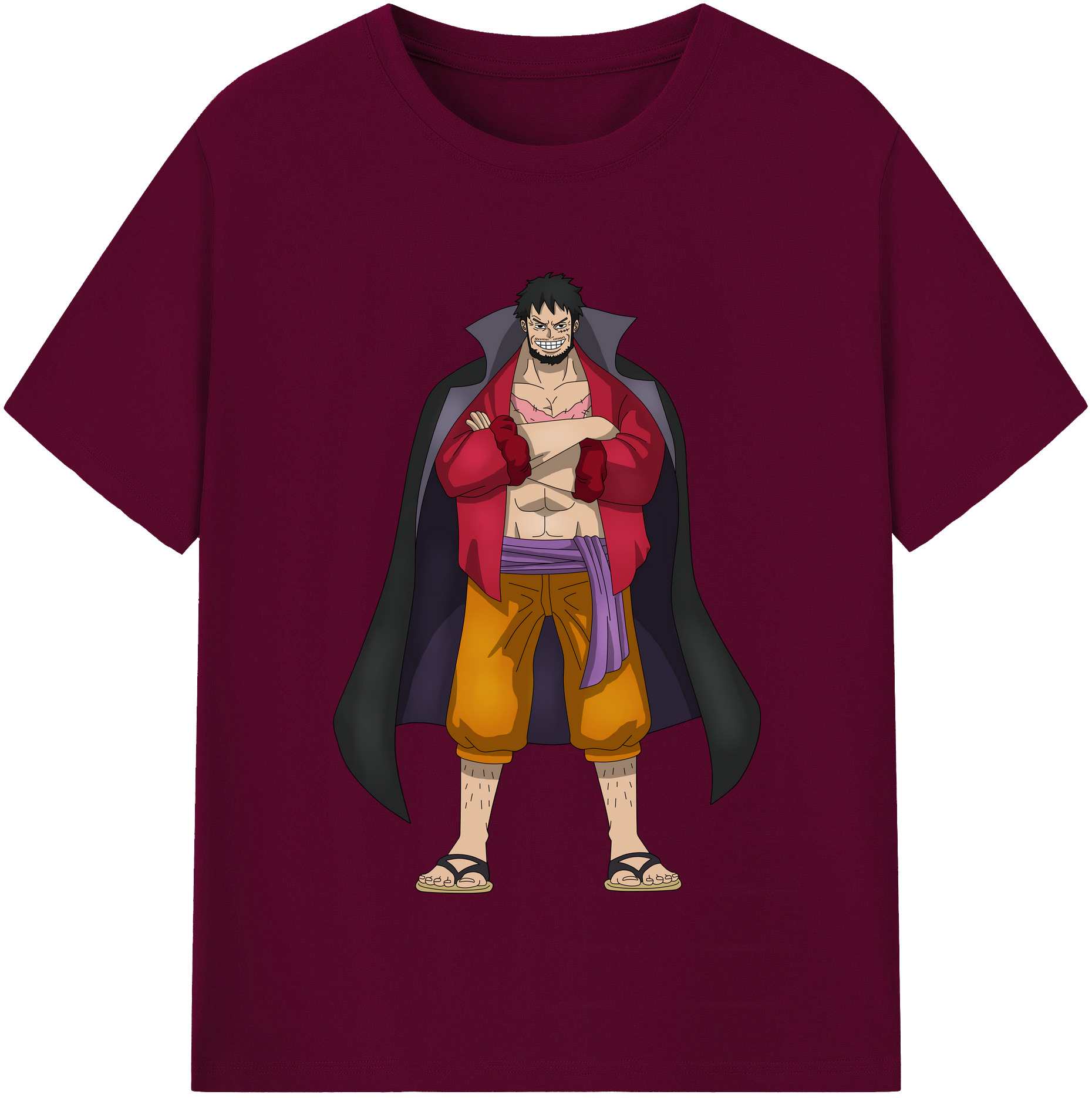 ワンピース モンキー・D・ルフィ ONE PIECE Monkey D. Luffy レディースカジュアルプリントTシャツ（綿100％）
